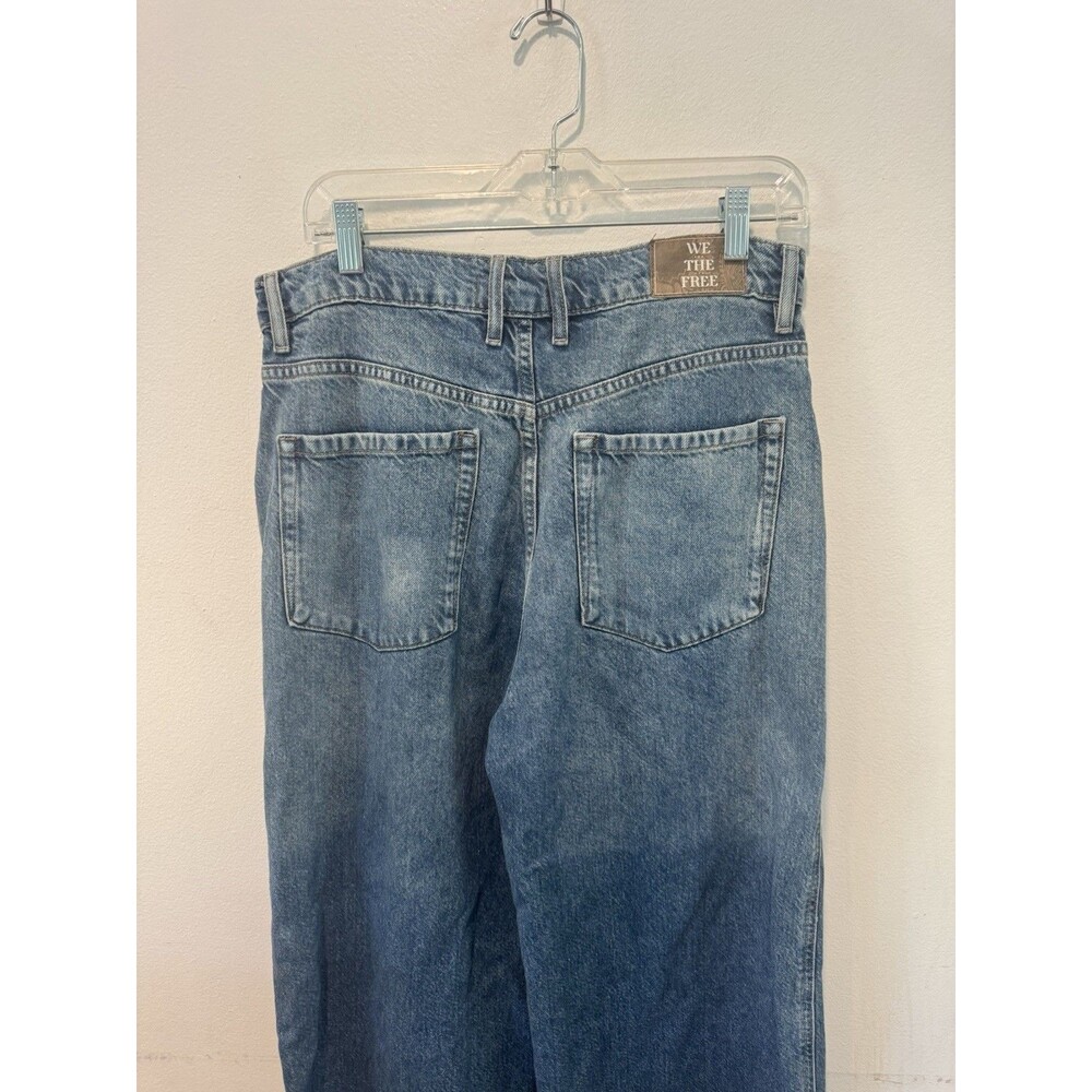We The Free Final Countdown Cuffed Low Rise Jeans Free People Blue 27 - Picture 8 of 15